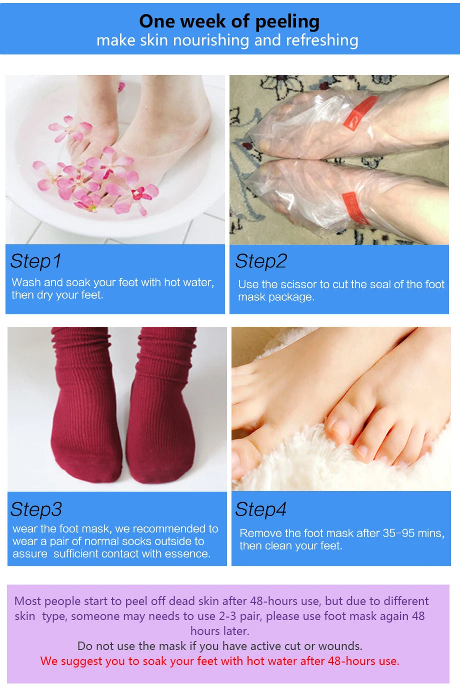 5pair =10pcs Socks for Pedicure Exfoliating Feet Mask Spa Sosu Socks Peeling Foot Care for Heels Foot Mask Whitening Feet