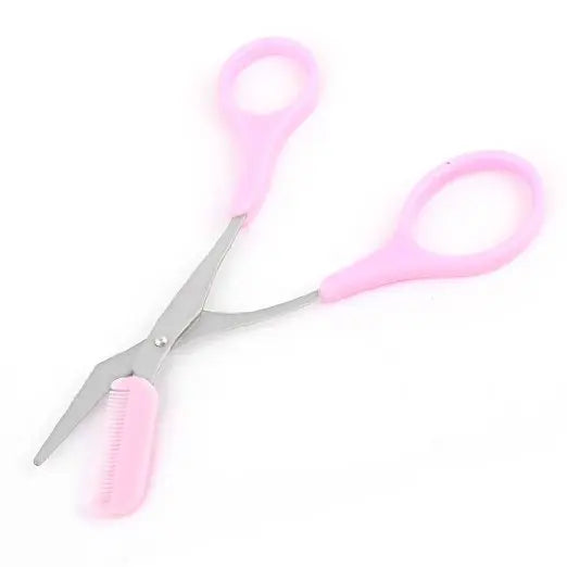 12.5cm(4.92'') Beauty Girl Lady Women Eyebrow Scissor comb Eyelash eye brow Trimmer cosmetic makeup tool shear groom hair trim