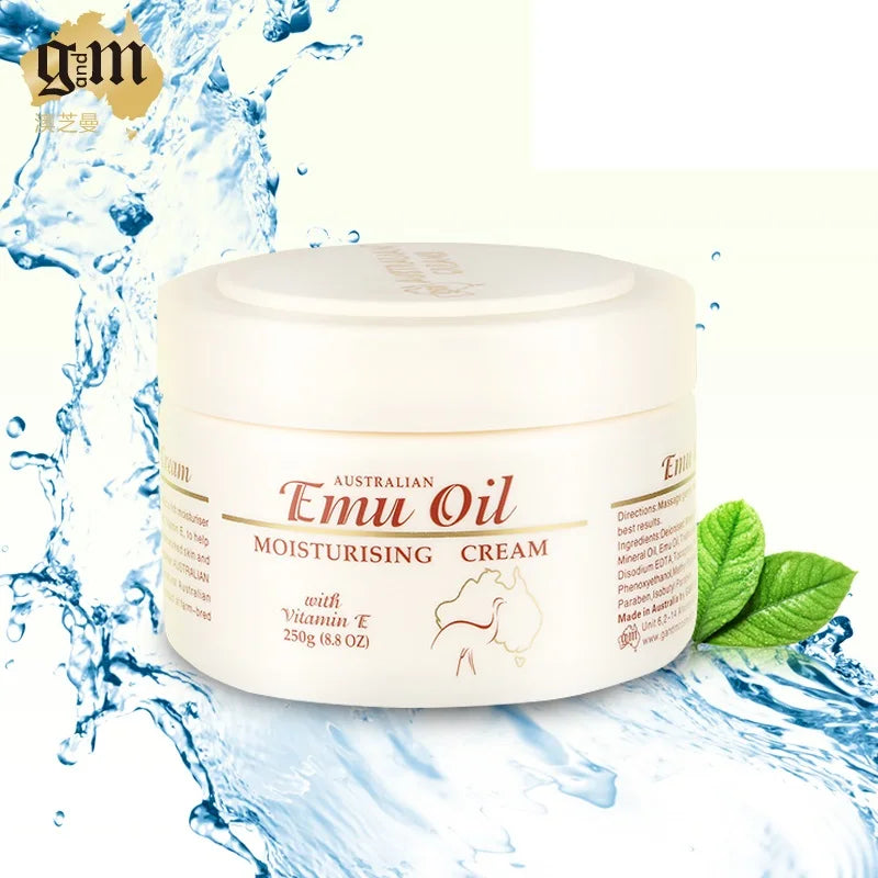 Australia GM Emu Oil Highly Moisturizing Face Cream Body Lotion Natural Skin Softener Treatment Vitamin E for Dry SENSITIVE SKIN