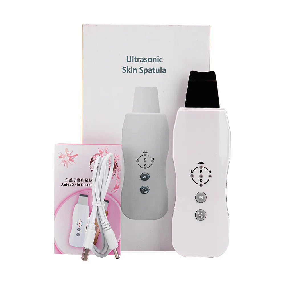 Beauty Star Ultrasonic Skin Scrubber Massager Machine Facial Skin Cleaning Anion Face Skin Care Ultrasound Peeling Skin Scrubber