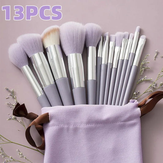 13 PCS Makeup Brushes Set Eye Shadow Foundation Women Cosmetic Brush Eyeshadow Blush Powder Blending Beauty Soft Make Up Tools